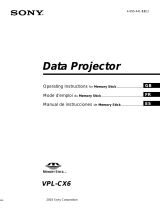 Sony VPL-CX6 Operating instructions