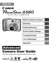 Canon PowerShot A560 Owner's manual