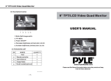 Pyle TFT/LCD Video Quad Monitor User manual