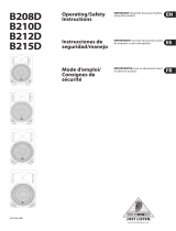 Behringer B215D Operating/Safety Instructions Manual