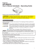 Hitachi CP-SX635 - SXGA+ LCD Projector User manual