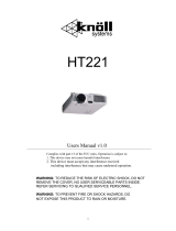 Knoll HT221 User manual