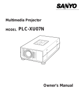 Sanyo PLC-XU07N User manual