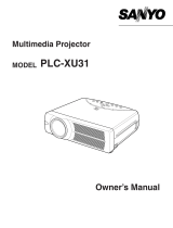 Sanyo PLC-XU31 User manual