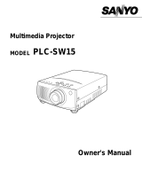Sanyo SW15 - PLC SVGA LCD Projector User manual