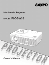 Sanyo PLC-SW35 Owner's manual