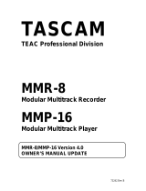Tascam MMR-8 Owner's Manual Update
