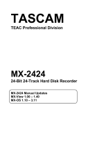 Tascam MX-2424 User manual