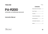 Tascam PA-R200 User manual