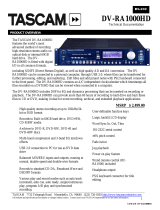 Tascam DV-RA1000HD Technical Documentation