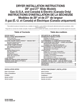 Whirlpool WGD4985EW Installation guide