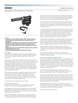 Audio-Technica AT8024 Mono/Stereo Camera Mount Shotgun Microphone Owner's manual