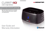 Monster ClarityHD Precision Micro Bluetooth Speaker 100 User Manual And Warranty Information