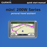 Garmin Nuvi 250W Quick start guide