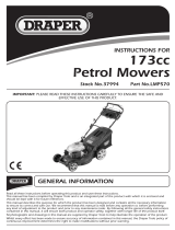 Draper 3 in 1 560mm Self Propelled Petrol Lawn Mower Operating instructions