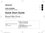 Denon AVR-X2200W Quick start guide