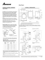 Amana NGD7300W Dimension Manual