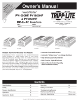 Tripp Lite PowerVerter PV 1000HF Owner's manual
