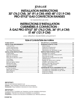 JennAir PRO-STYLE JGRP430 Installation guide