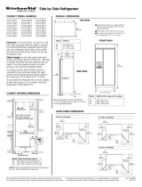 KitchenAid Architect Series KSSC42FTS Dimension Manual