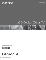 Sony KDL-40Z4100/S - Bravia Z Series Lcd Television User manual