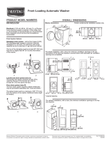 Maytag MHWE400W Series Product Dimensions