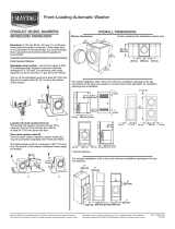 Maytag MHWE450W Series Product Dimensions