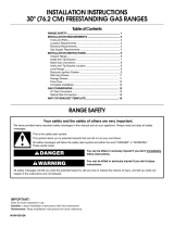 Maytag MGR7665WB - Gas Range Installation Instructions Manual