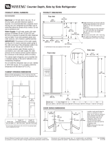 Maytag MCD2358WE - 23.1 cu. Ft. Cabinet Depth Refrigerator Product Dimensions