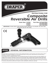 Draper Composite Reversible Keyless Air Drill Operating instructions