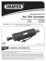 Draper Compact Soft Grip Air Die Grinder Operating instructions