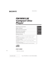 Sony CDX-3000 Owner's manual