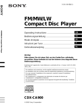 Sony CDX-CA900 Owner's manual