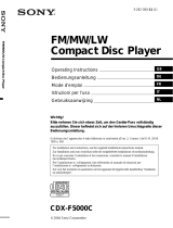 Sony CDX-F5000 Owner's manual