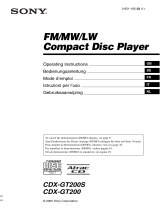 Sony CDX-GT200 User manual