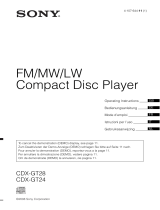Sony CDX-GT24 Owner's manual