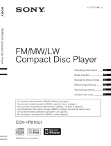 Sony CDX-MR60UI Owner's manual
