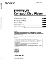Sony cdx mp70 Owner's manual