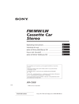 Sony XR-C503 Owner's manual