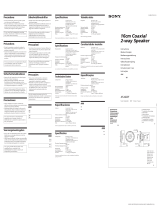 Sony XS-602F Owner's manual