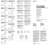 Sony XS-A1324 Operating instructions