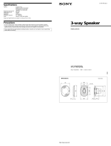 Sony XS-F6932SL Operating instructions