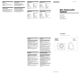 Sony XS-L81BP5 Owner's manual