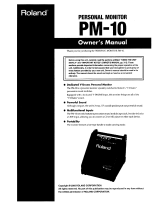 Roland PM-10 Owner's manual