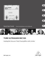 Behringer Tube Ultragain MIC100 Quick start guide