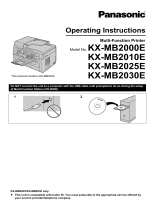 Panasonic KXMB2030E Operating instructions