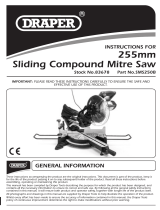 Draper 255mm Sliding Single Bevel Mitre Saw Operating instructions