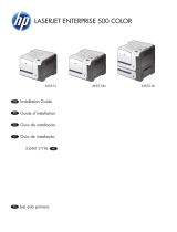 HP LaserJet Enterprise 500 color Printer M551 series Installation guide