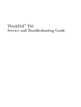 Lenovo THINKPAD T61 User manual