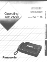 Panasonic KX-F115 User manual